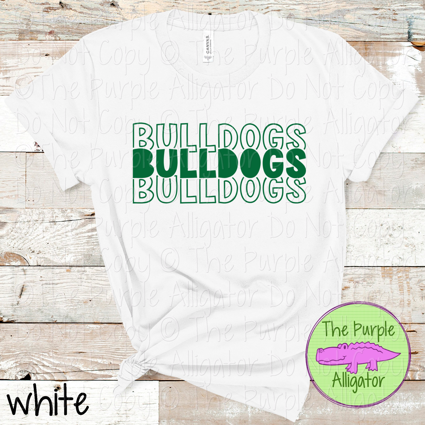 Bulldogs Block Party - The Stacked Series | Bold Stacked Spirit Wear for Game Day & School Pride  0126 TPA