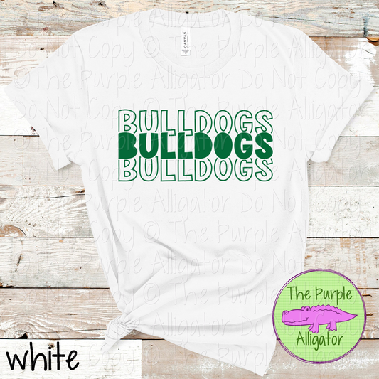 Bulldogs Block Party - The Stacked Series | Bold Stacked Spirit Wear for Game Day & School Pride  0126 TPA