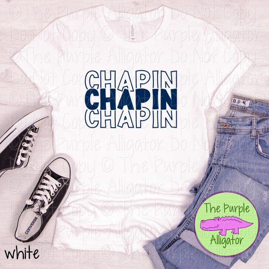 Chapin Block Party - The Stacked Series | Bold Stacked Spirit Wear for Game Day & School Pride  0126 TPA