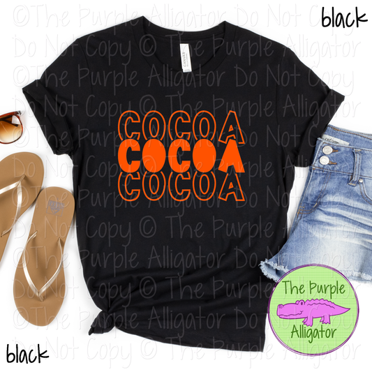 Cocoa Block Party - The Stacked Series | Bold Stacked Spirit Wear for Game Day & School Pride  0126 TPA