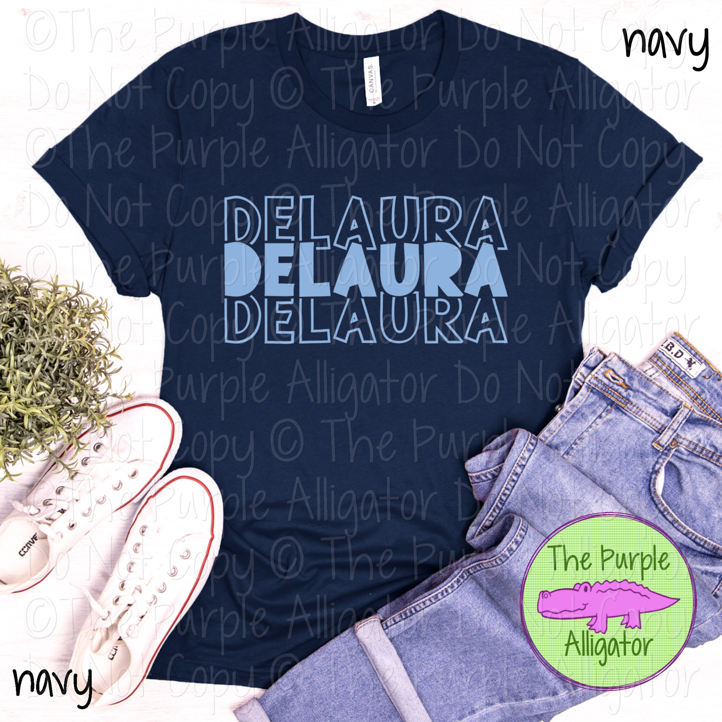 DeLaura Block Party - The Stacked Series | Bold Stacked Spirit Wear for Game Day & School Pride  0126 TPA