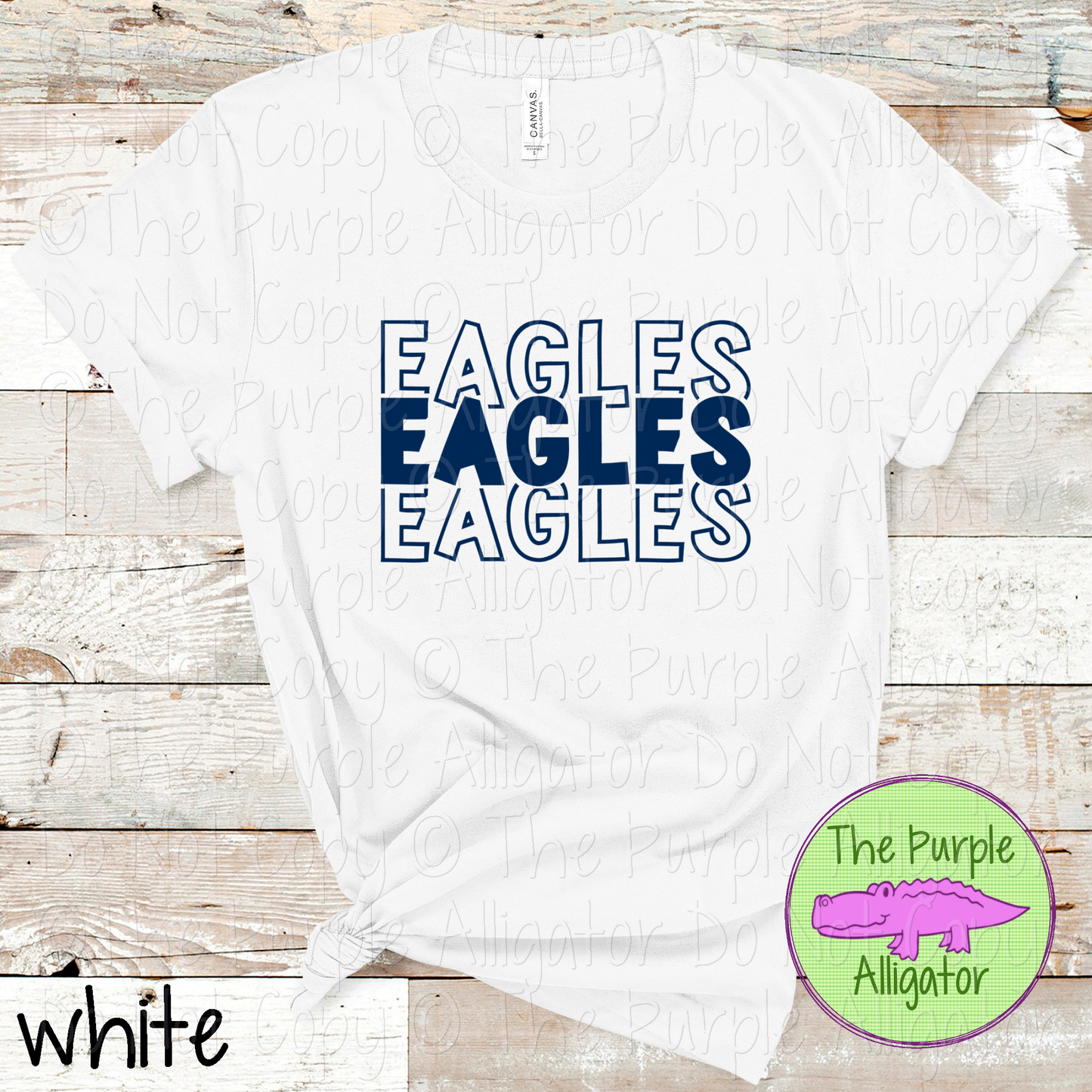 Eagles Block Party - The Stacked Series | Bold Stacked Spirit Wear for Game Day & School Pride  0126 TPA