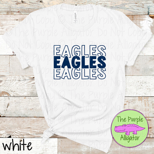 Eagles Block Party - The Stacked Series | Bold Stacked Spirit Wear for Game Day & School Pride  0126 TPA