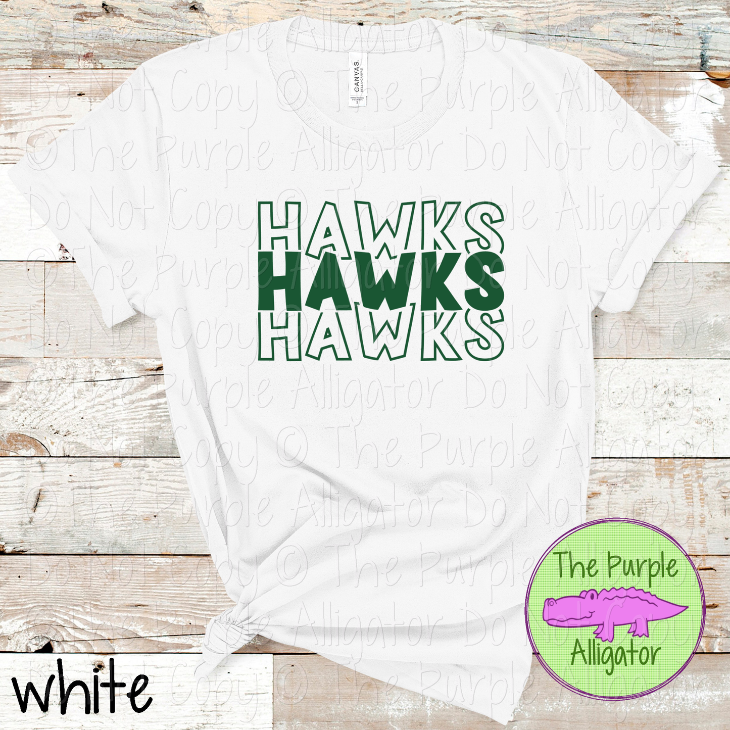 Hawks Block Party - The Stacked Series | Bold Stacked Spirit Wear for Game Day & School Pride  0126 TPA