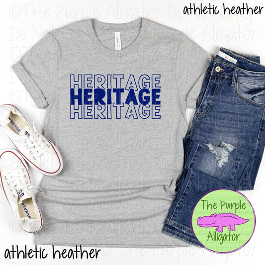 Heritage Block Party - The Stacked Series | Bold Stacked Spirit Wear for Game Day & School Pride  0126 TPA