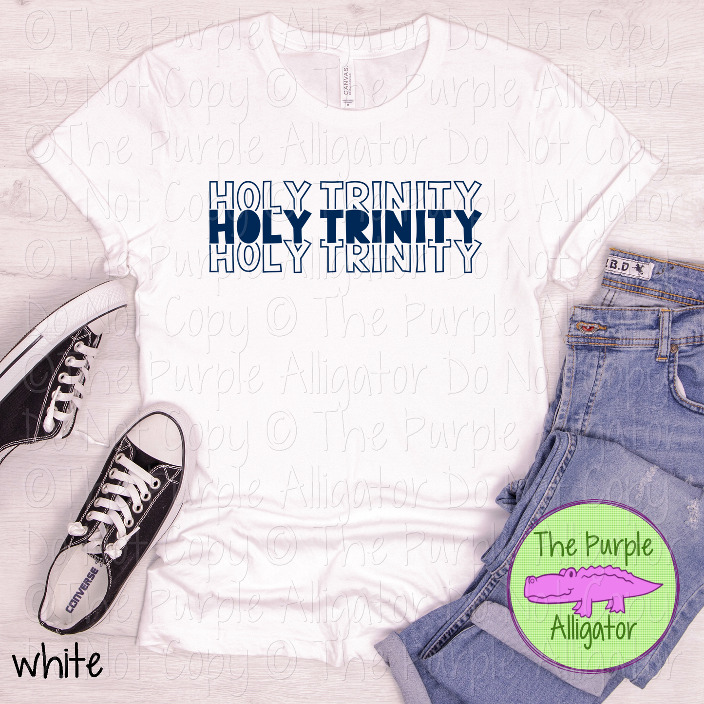 Holy Trinity Block Party - The Stacked Series | Bold Stacked Spirit Wear for Game Day & School Pride  0126 TPA