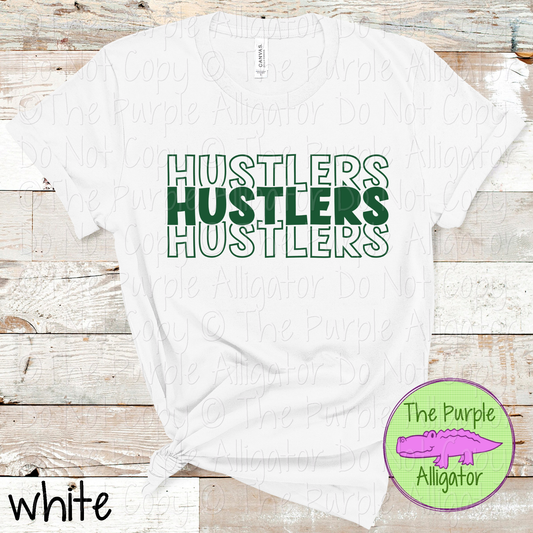 Hustlers Block Party - The Stacked Series | Bold Stacked Spirit Wear for Game Day & School Pride  0126 TPA