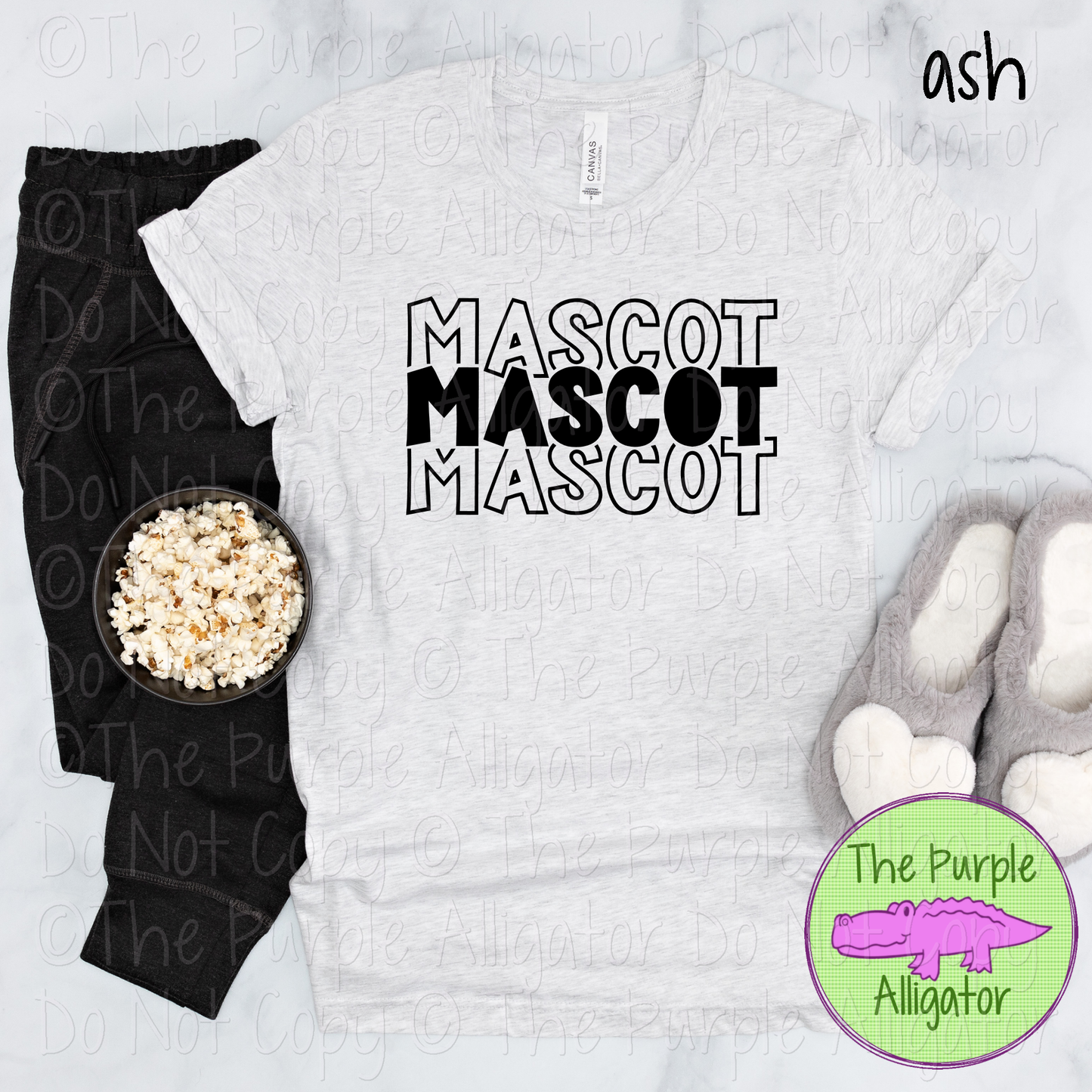 YOUR Mascot Block Party - The Stacked Series | Bold Stacked Spirit Wear for Game Day & School Pride  0126 TPA