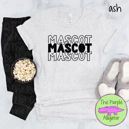 YOUR Mascot Block Party - The Stacked Series | Bold Stacked Spirit Wear for Game Day & School Pride  0126 TPA