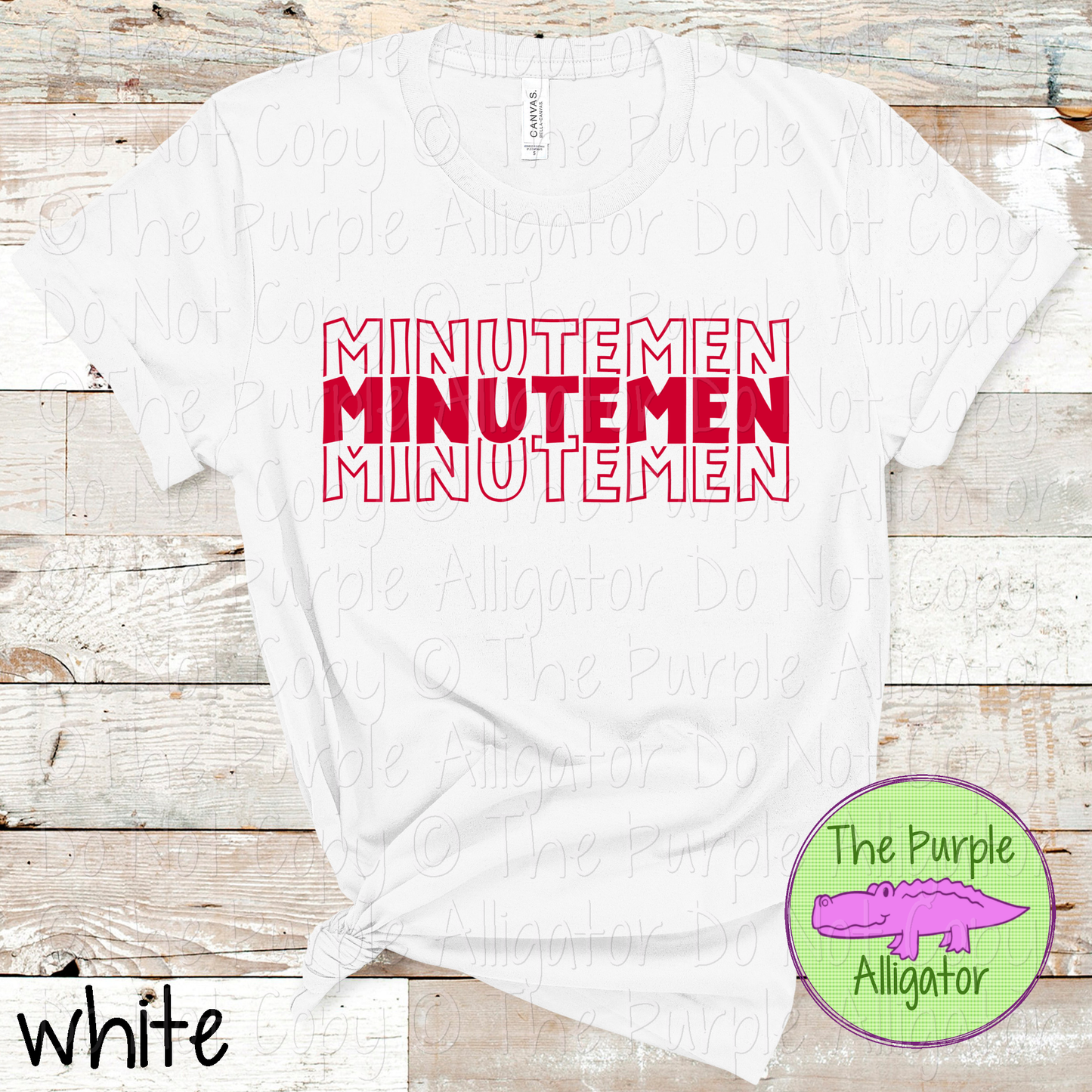 Minutemen Block Party - The Stacked Series | Bold Stacked Spirit Wear for Game Day & School Pride  0126 TPA