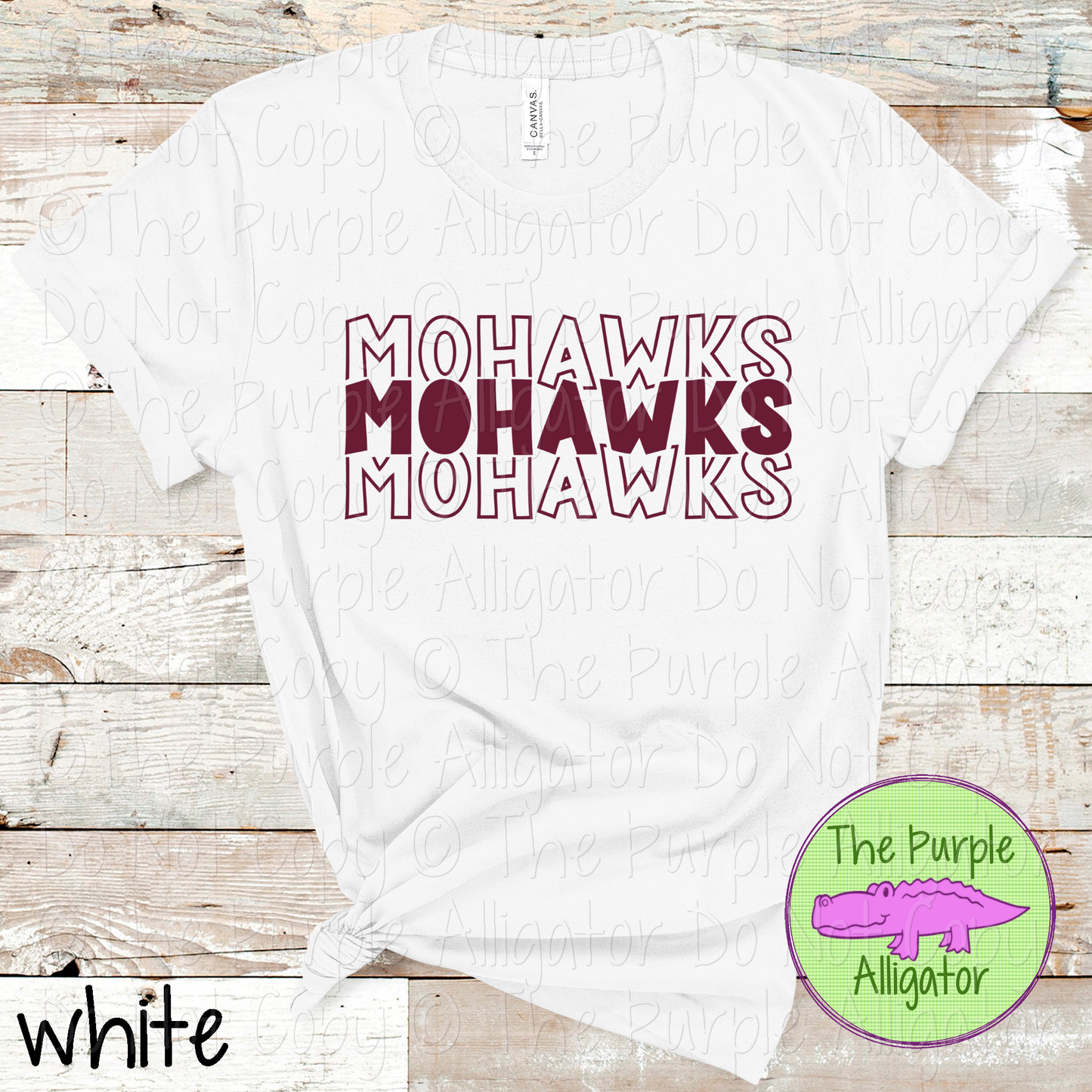 Mohawks Block Party - The Stacked Series | Bold Stacked Spirit Wear for Game Day & School Pride  0126 TPA
