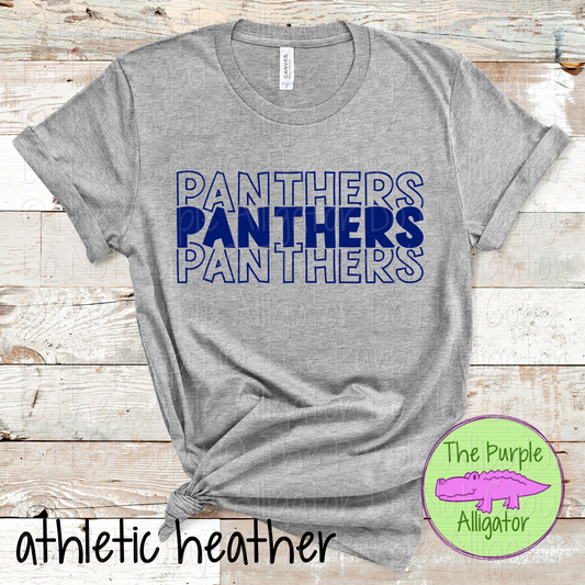 Panthers Block Party - The Stacked Series | Bold Stacked Spirit Wear for Game Day & School Pride  0126 TPA