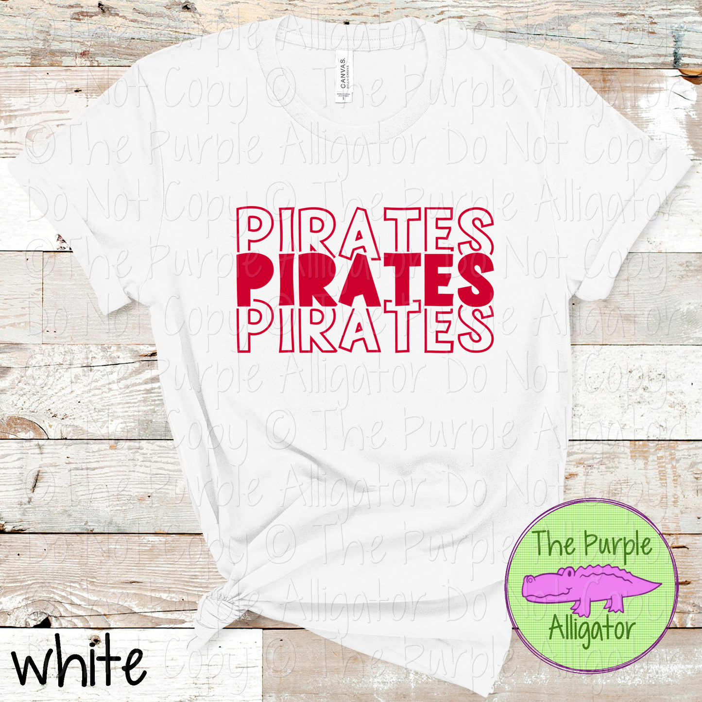 Pirates Block Party - The Stacked Series | Bold Stacked Spirit Wear for Game Day & School Pride  0126 TPA