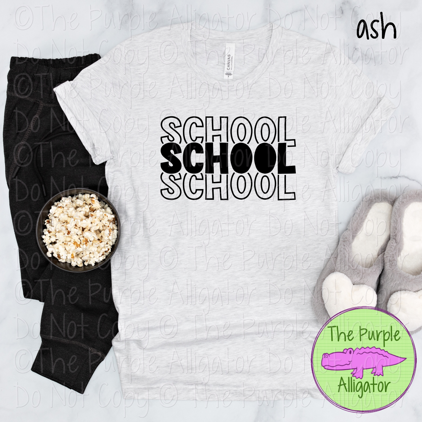 YOUR School Block Party - The Stacked Series | Bold Stacked Spirit Wear for Game Day & School Pride  0126 TPA