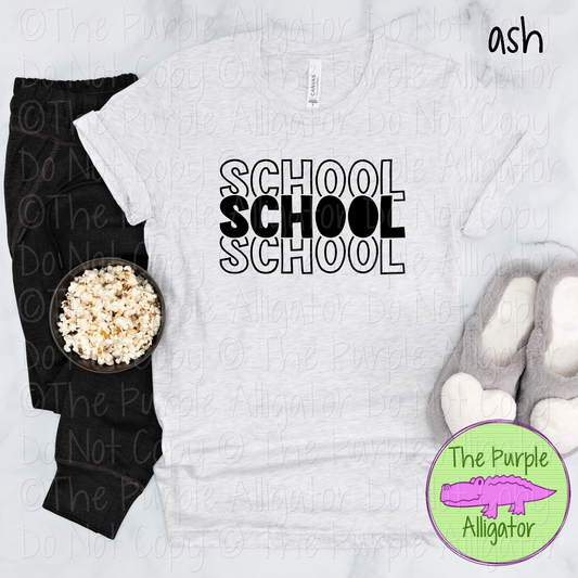 YOUR School Block Party - The Stacked Series | Bold Stacked Spirit Wear for Game Day & School Pride  0126 TPA