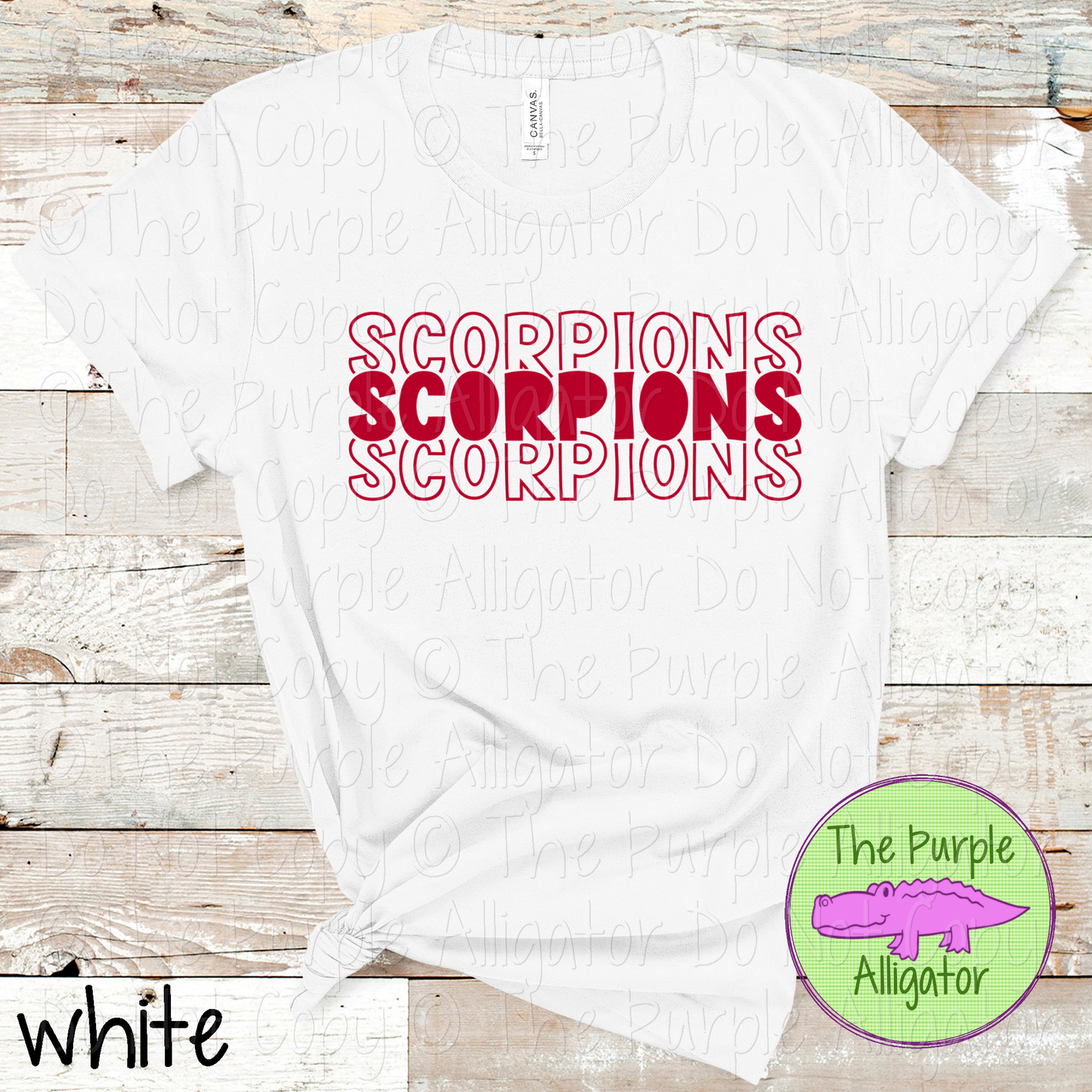 Scorpions Block Party - The Stacked Series | Bold Stacked Spirit Wear for Game Day & School Pride  0126 TPA