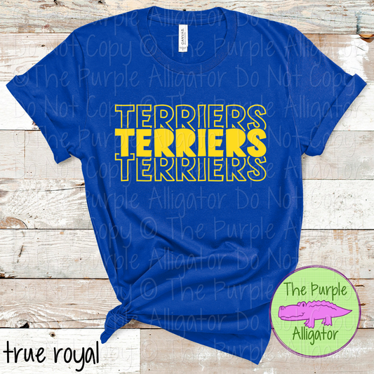 Terriers Block Party - The Stacked Series | Bold Stacked Spirit Wear for Game Day & School Pride  0126 TPA