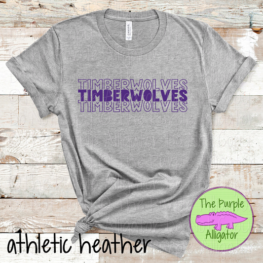 Timberwolves Block Party - The Stacked Series | Bold Stacked Spirit Wear for Game Day & School Pride  0126 TPA