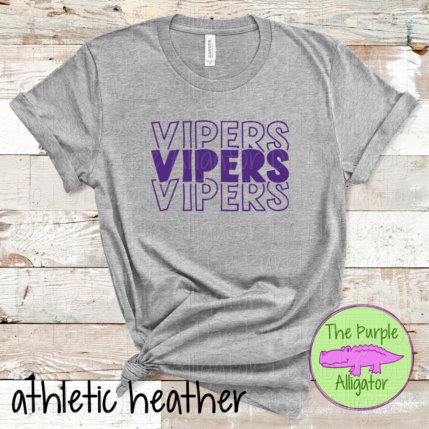 Vipers Block Party - The Stacked Series | Bold Stacked Spirit Wear for Game Day & School Pride  0126 TPA