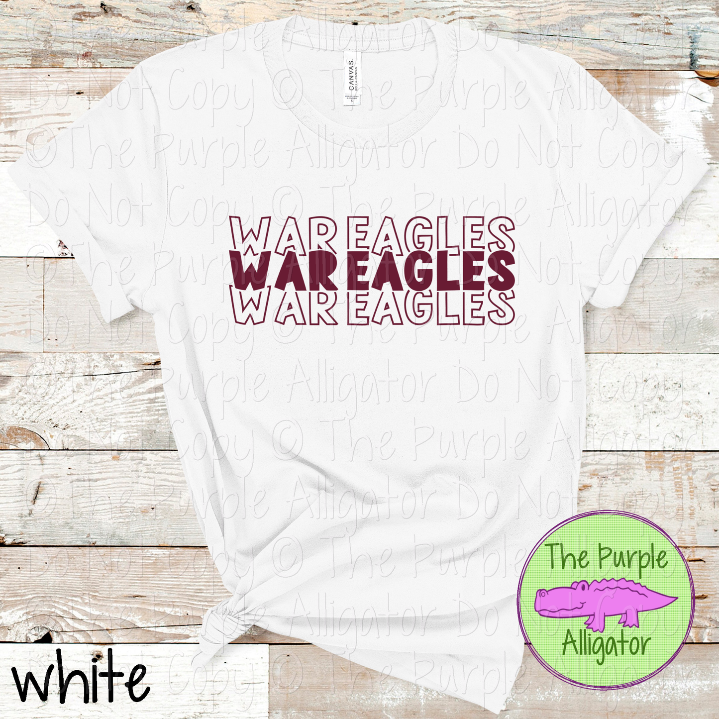 War Eagles Block Party - The Stacked Series | Bold Stacked Spirit Wear for Game Day & School Pride  0126 TPA