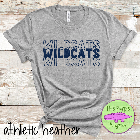 Wildcats Block Party - The Stacked Series | Bold Stacked Spirit Wear for Game Day & School Pride  0126 TPA