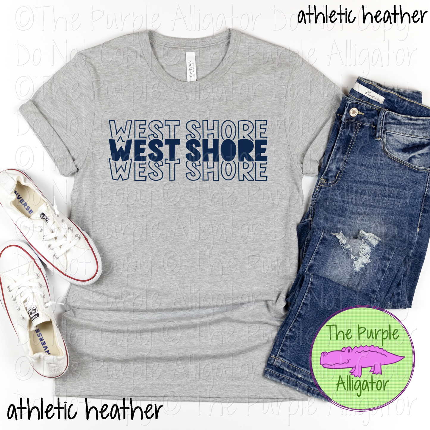 West Shore Block Party - The Stacked Series | Bold Stacked Spirit Wear for Game Day & School Pride  0126 TPA