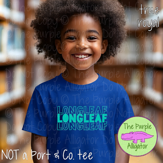 Longleaf Block Party - The Stacked Series | Custom School & Mascot Spirit Wear Shirt | Personalized Fan Apparel 0126 TPA