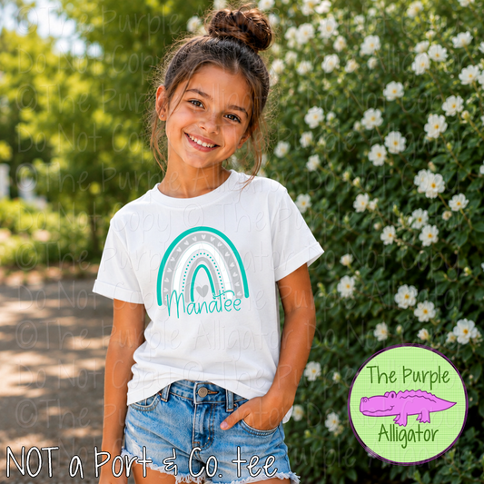 Manatee Boho Rainbow | 3-Color School Rainbow Spirit Wear Design 0824 TPA