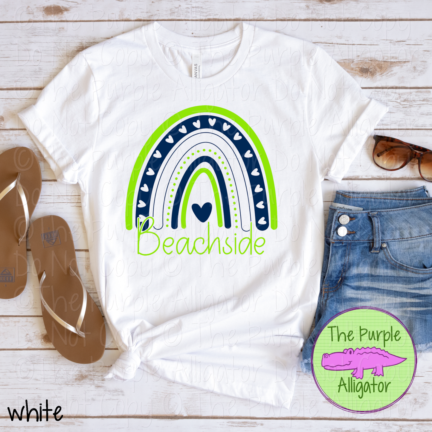 Beachside Boho Rainbow | 3-Color School Rainbow Spirit Wear Design 0824 TPA