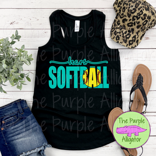 Bears Softball SC53 Mascot School Spirit - CHOOSE YOUR DESIGN COLOR (d2f TPA)