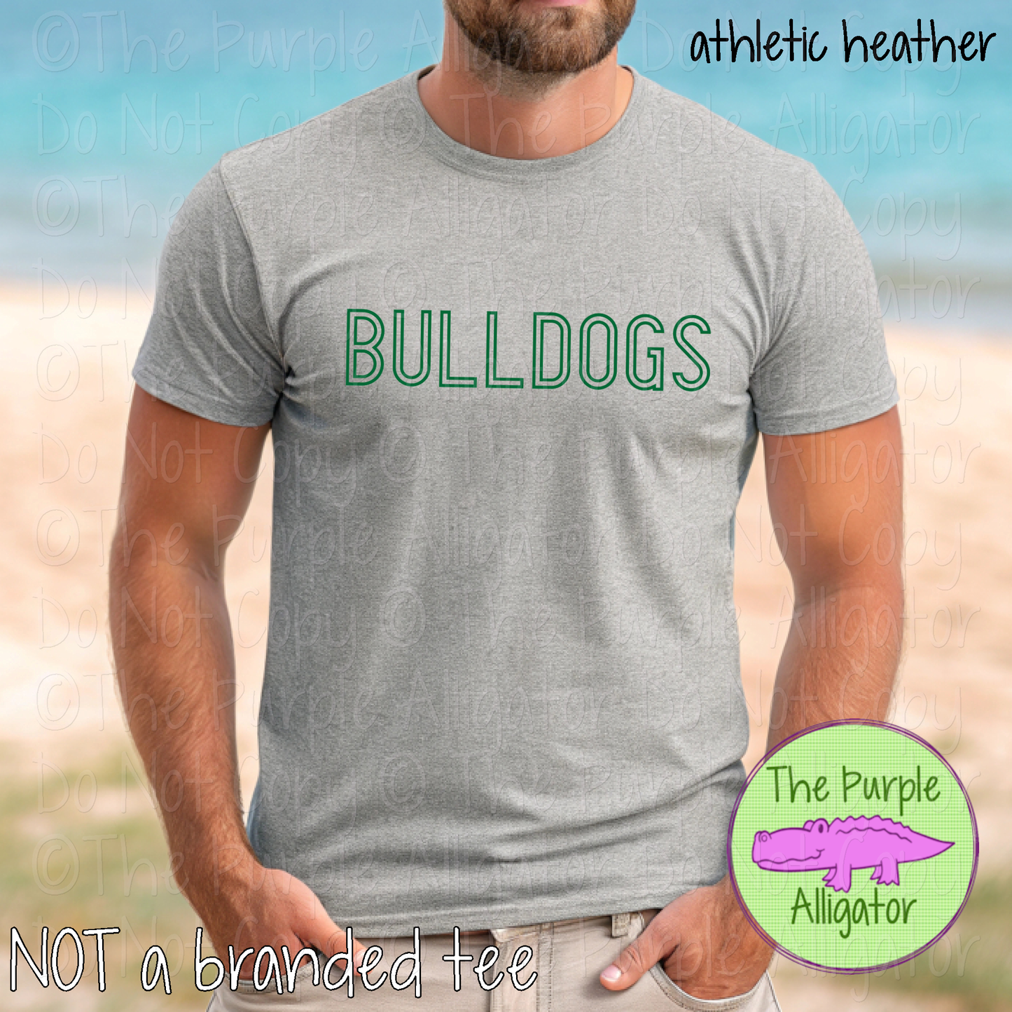 Bulldogs Iron Line - The Outline Series | Outline Spirit Wear Shirt - Bold Modern Block Design 0226 TPA