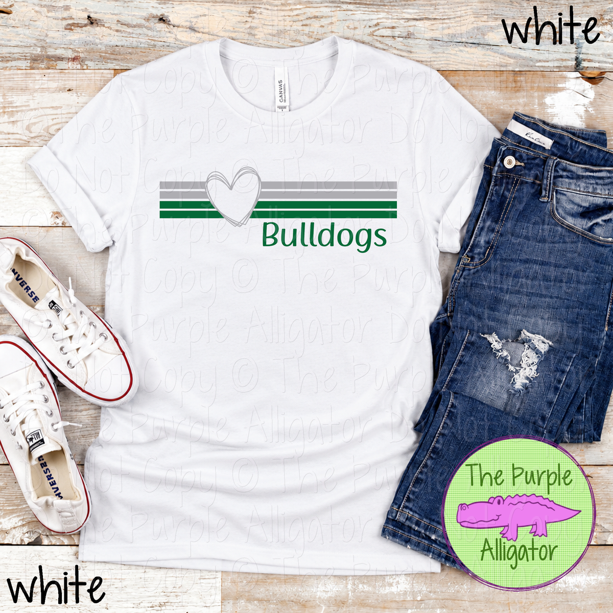 Bulldogs Heartline – Custom Spirit Wear Mascot Apparel 0926 TPA