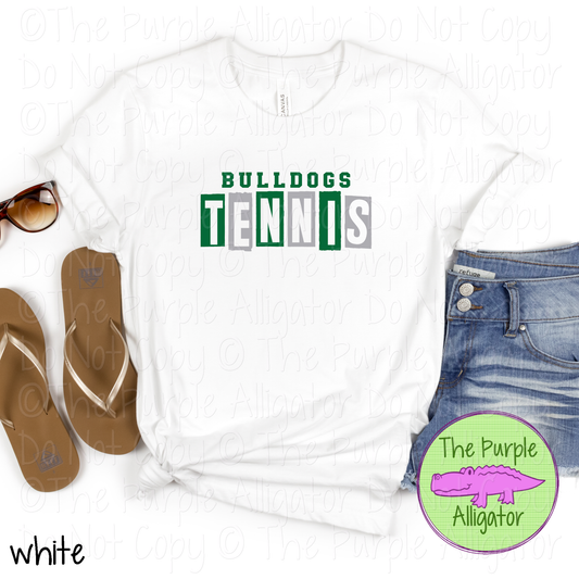 Bulldogs Tennis Halftime – The Halftime Series Custom Two-Color Mascot Tennis Spirit Wear 0626 TPA