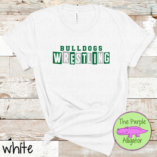 Bulldogs Wrestling Halftime – The Halftime Series Custom Two-Color Mascot Wrestling Spirit Wear 0625 TPA