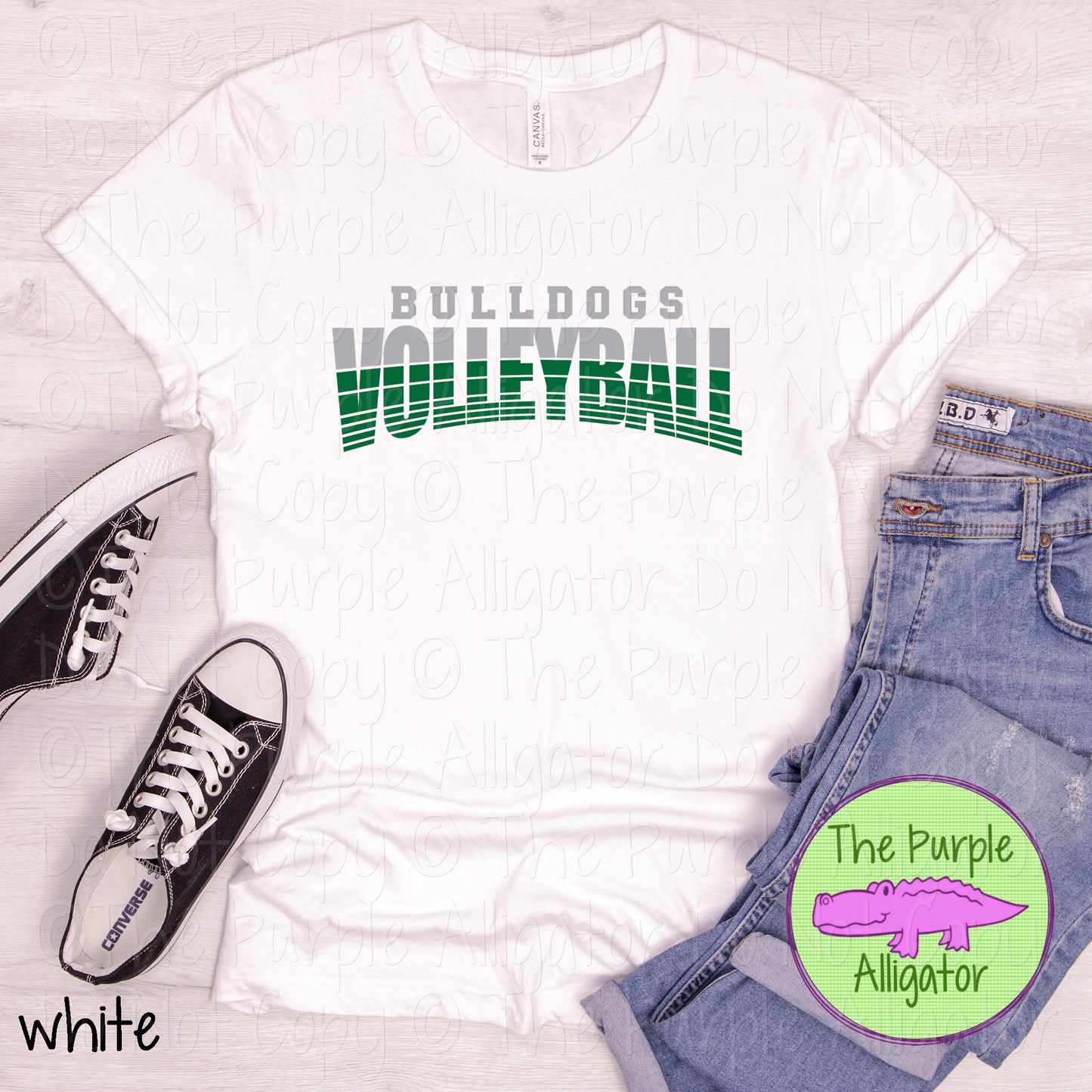 Bulldogs Volleyball 38 - Vintage Arch Custom Volleyball Spirit Wear Mascot Apparel 0626 TPA