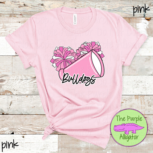 Bulldogs Spirit Shout Pink Out – Breast Cancer Awareness Cheer Spirit Wear 0926 TPA