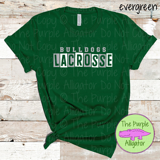 Bulldogs Lacrosse Halftime – The Halftime Series Custom Two-Color Mascot Lacrosse Spirit Wear 0626 TPA