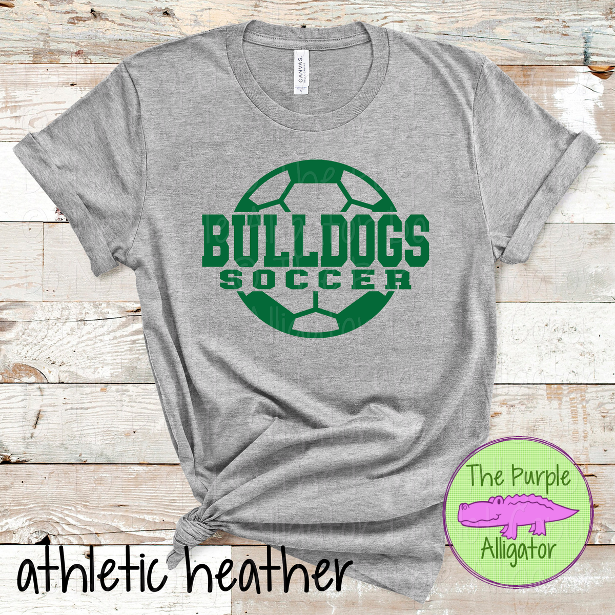 Bulldogs Soccer 9 – Custom Soccer Ball Mascot Spirit Wear 1026 TPA