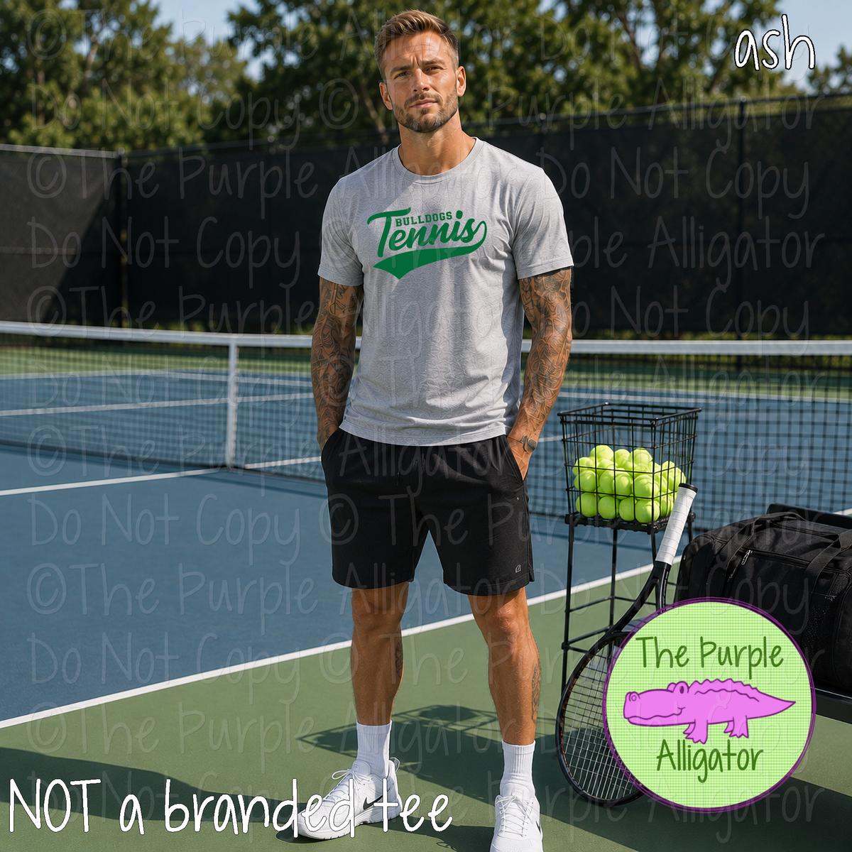 Bulldogs Tennis 15 – Classic Swash Custom Tennis Spirit Wear Mascot Apparel 1026 TPA