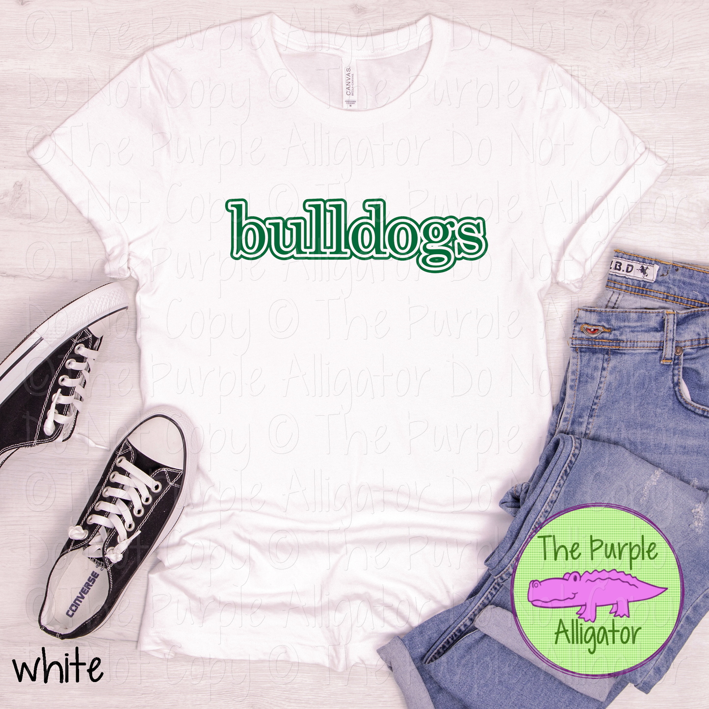 Bulldogs Legacy Outline - The Classic Series - Custom School & Mascot Spirit Wear Apparel 0626 TPA