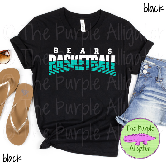 Bears Basketball SC40 Mascot School Spirit - CHOOSE YOUR DESIGN COLOR (d2f TPA)