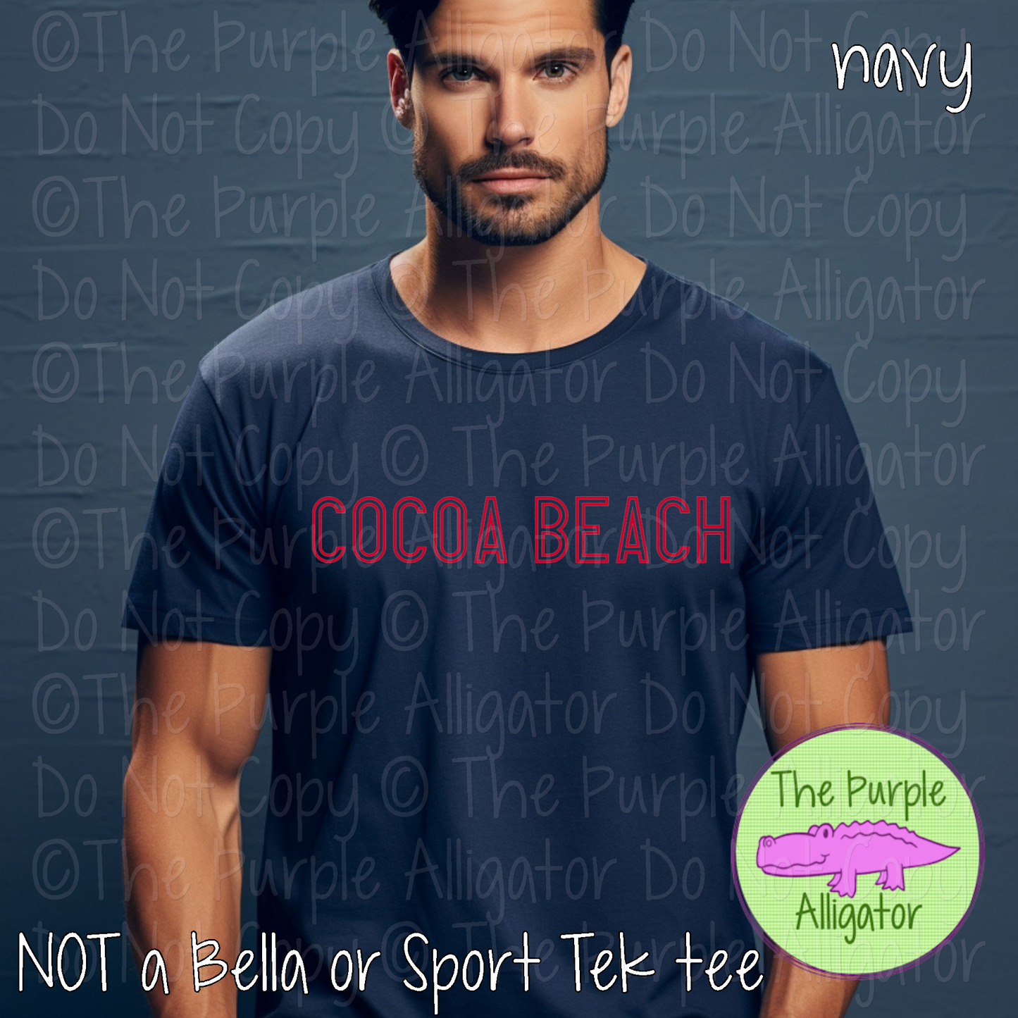 Cocoa Beach Iron Line - The Outline Series | Outline Spirit Wear Shirt - Bold Modern Block Design 0226 TPA