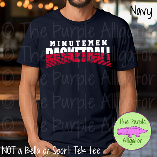 Minutemen Basketball SC40 Mascot School Spirit - CHOOSE YOUR DESIGN COLORS (d2f TPA)