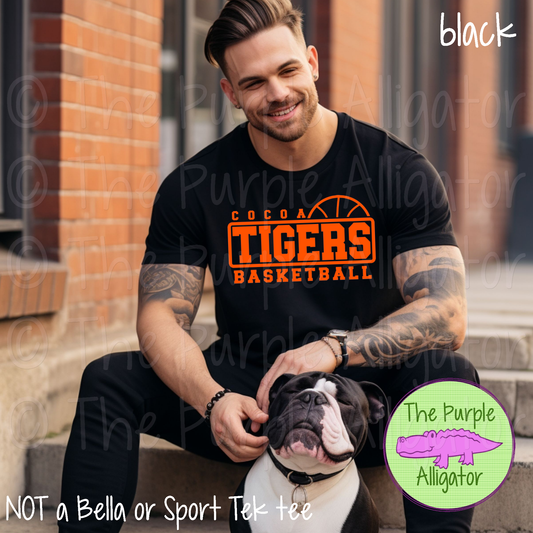 Cocoa Tigers Basketball SC9 Mascot School Spirit - CHOOSE YOUR DESIGN COLOR (d2f TPA)
