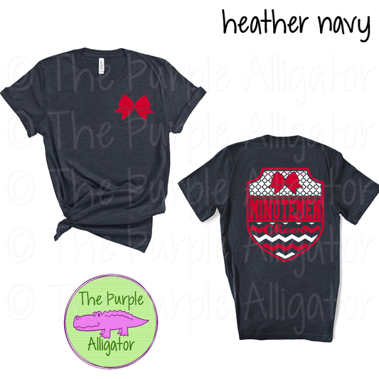 Minutemen Cheer SC4 Mascot School Spirit Wear Team Swag - CHOOSE YOUR DESIGN COLORS (d2f TPA)