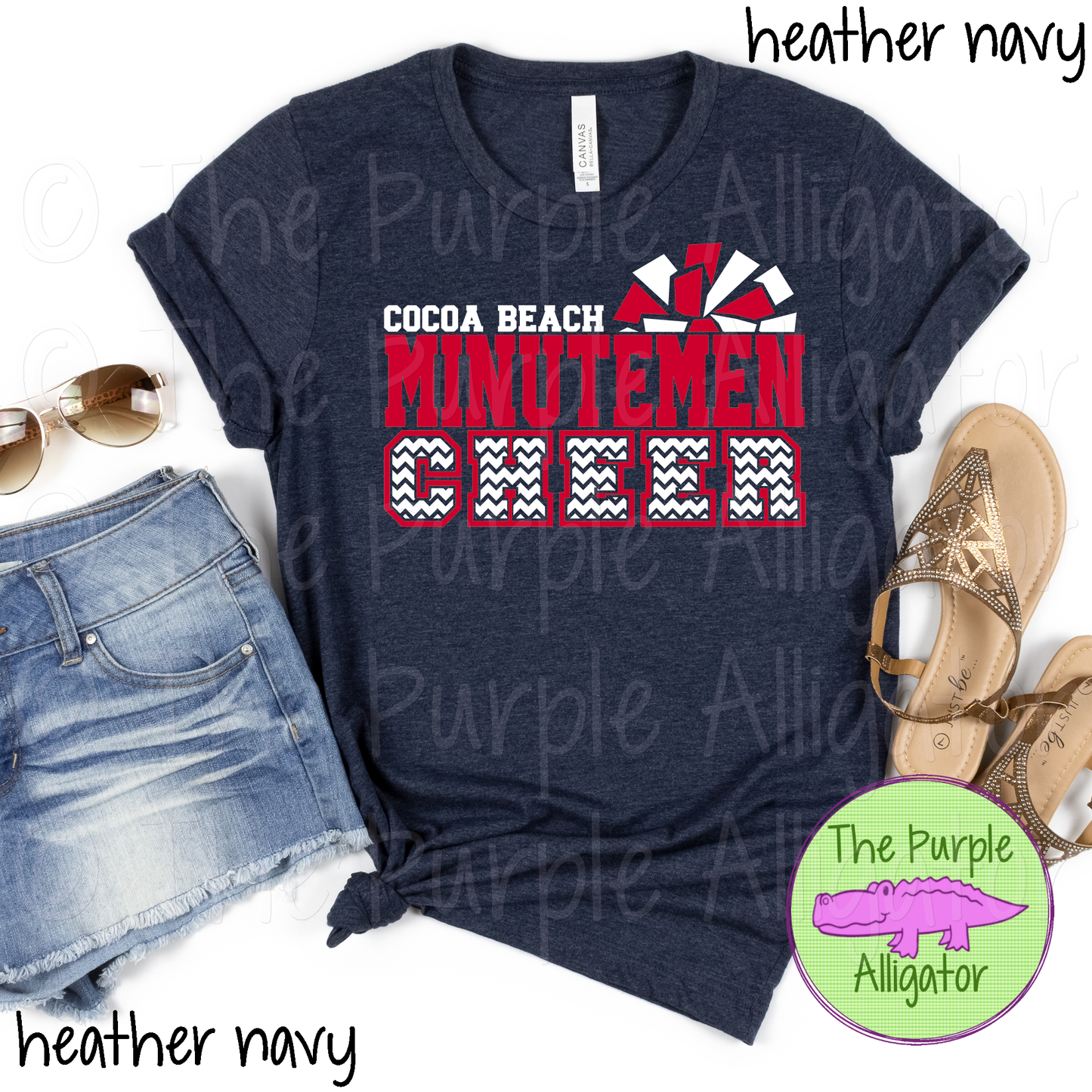 Cocoa Beach Minutemen Cheer SC8 Mascot School Spirit - CHOOSE YOUR DESIGN COLORS (d2f TPA)