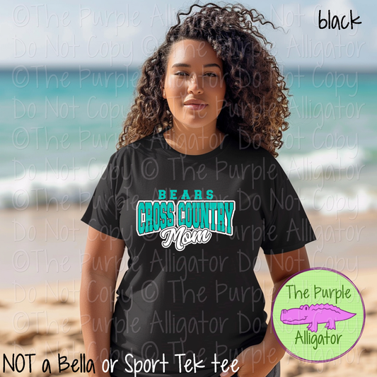 Bears Cross Country Mom SC13 Mascot School Spirit Wear Team Gear - CHOOSE YOUR DESIGN COLORS - 0625 (d2f TPA)