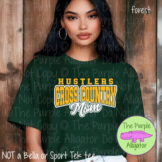 Hustlers Cross Country Mom SC13 Mascot School Spirit Wear Team Gear - CHOOSE YOUR DESIGN COLORS - 0625 (d2f TPA)