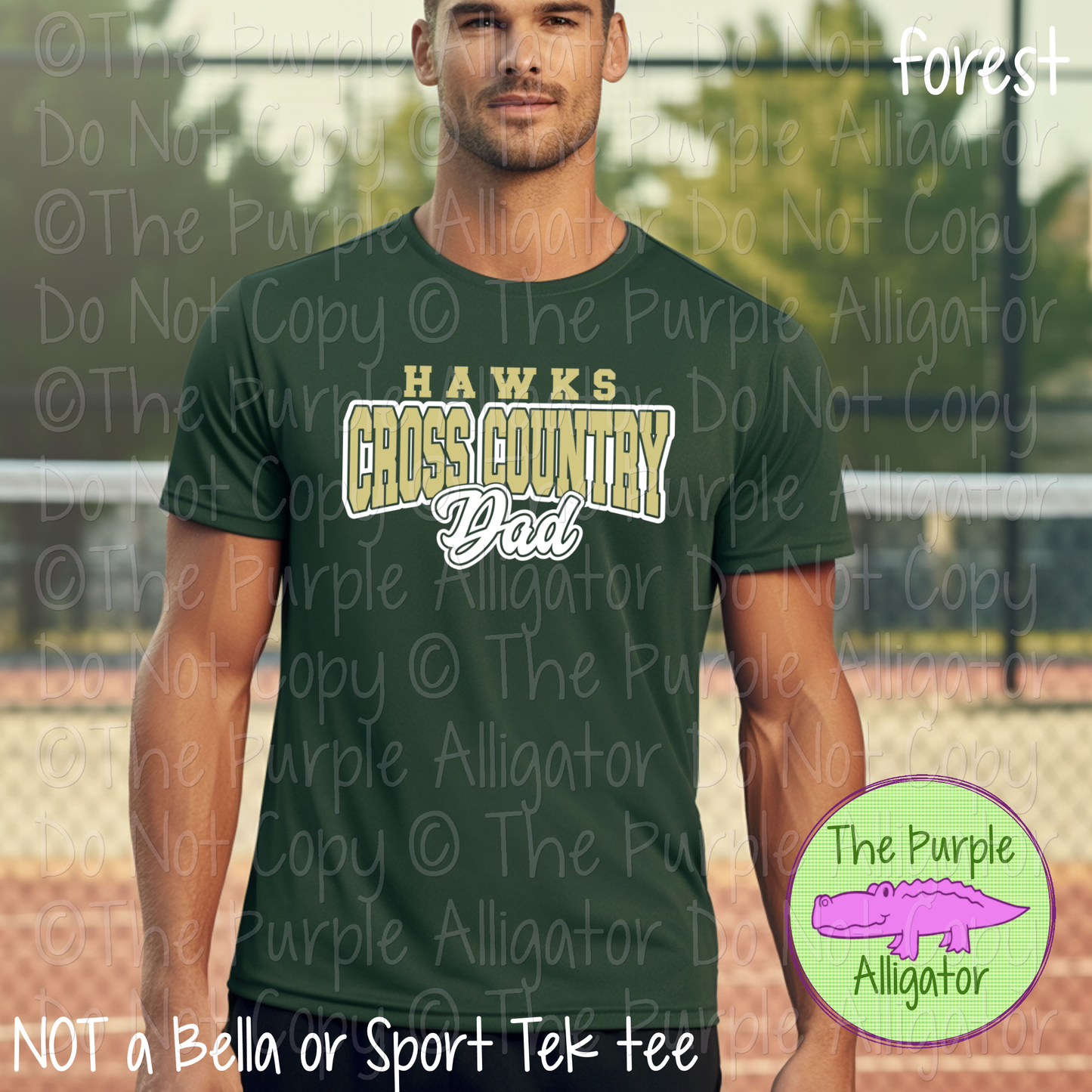Hawks Cross Country Dad SC14 Mascot School Spirit Wear Team Gear - CHOOSE YOUR DESIGN COLORS - 0625 (d2f TPA)