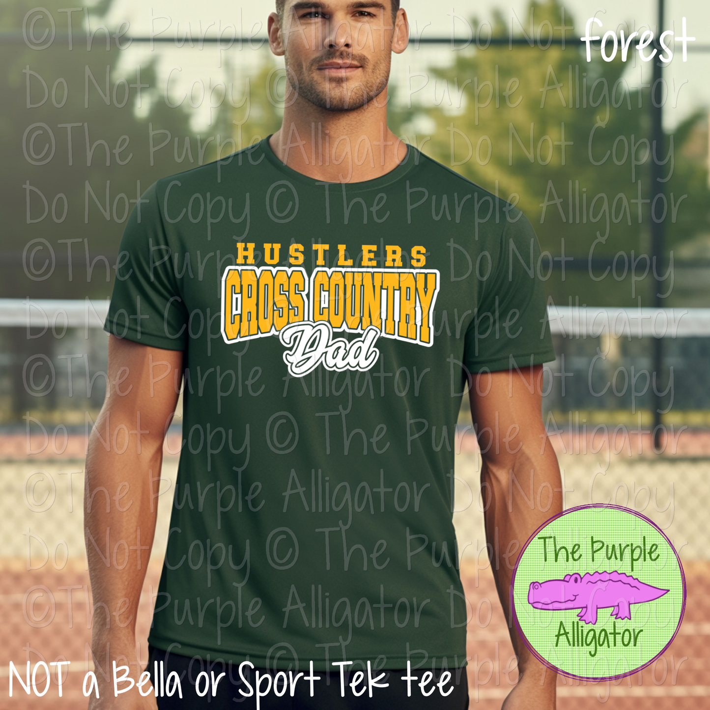 Hustlers Cross Country Dad SC14 Mascot School Spirit Wear Team Gear - CHOOSE YOUR DESIGN COLORS - 0625 (d2f TPA)
